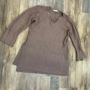 Philosophy V-Neck Sweater in Rich Brown